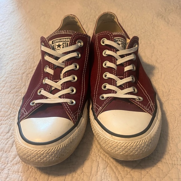 Converse Men's Burgundy Canvas Sneakers - Picture 2 of 4